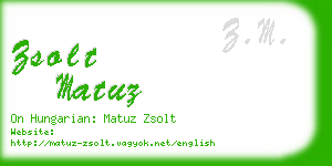 zsolt matuz business card